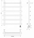 Полотенцесушитель электрический Secado Понтида 1 СП, 80x70, черный матовый, подключение слева, 4673739239643 - изображение 3