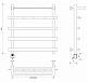 Полотенцесушитель электрический Secado Понтида 1 КСП, 60x50, черный матовый, подключение слева, 4673739239834 - изображение 2