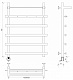 Полотенцесушитель электрический Secado Понтида 1 КСП, 80x60, черный матовый, подключение слева, 4673739239872 - изображение 2