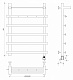 Полотенцесушитель электрический Secado Понтида 1 КСП, 80x60, черный матовый, подключение слева, 4673739239872 - изображение 3