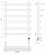 Полотенцесушитель электрический Secado Понтида 7 СП, 80x70, черный матовый, подключение слева, 4673739240960 - изображение 3