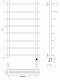 Полотенцесушитель электрический Secado Турин 6, 100x40, черный матовый, подключение слева, 4673739245415 - изображение 3