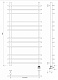 Полотенцесушитель электрический Secado Турин Плюс, 100x50, черный матовый, подключение слева, 4673739245668 - изображение 3