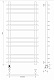 Полотенцесушитель электрический Secado Турин Плюс, 120x40, черный матовый, подключение слева, 4673739245682 - изображение 2