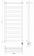 Полотенцесушитель электрический Secado Корсико 1 КСП, 120x50, белый матовый, подключение слева, 4673739220283 - изображение 3