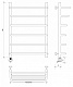 Полотенцесушитель электрический Secado Мерида 2 СП, 80x40, белый матовый, подключение слева, 4673739208519 - изображение 2