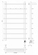 Полотенцесушитель электрический Secado Турин 1 КСП, 100x50, белый матовый, подключение слева, 4673739216590 - изображение 3
