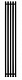 Полотенцесушитель водяной Secado Бергамо 5, 150x28, черный матовый, нижнее подключение, 4673739218792 - изображение 1