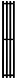 Полотенцесушитель водяной Secado Сандриго 4К, 180x24, черный матовый, нижнее подключение, 4673739248317 - изображение 1
