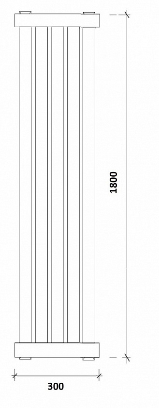 Полотенцесушитель водяной Secado Сельвино 5, 180x30, белый глянец, нижнее подключение, 4603777471200
