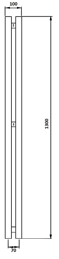 Полотенцесушитель водяной Secado Бергамо 2К 130x7, золото матовое, 4673739258460, нижнее подключение