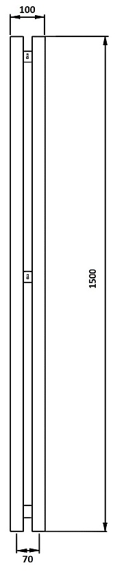 Полотенцесушитель водяной Secado Бергамо 2К 150x7, золото матовое, 4673739258484, нижнее подключение
