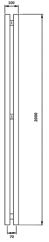 Полотенцесушитель водяной Secado Бергамо 2К 200x7, графит, 4673739258538, нижнее подключение