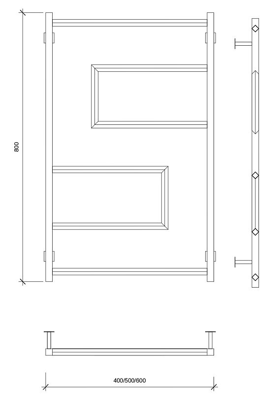 Полотенцесушитель водяной Secado Рабби 80x40