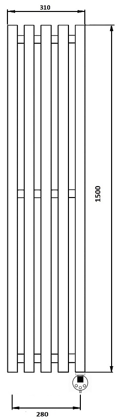 Полотенцесушитель электрический Secado Бергамо 3К 100x14