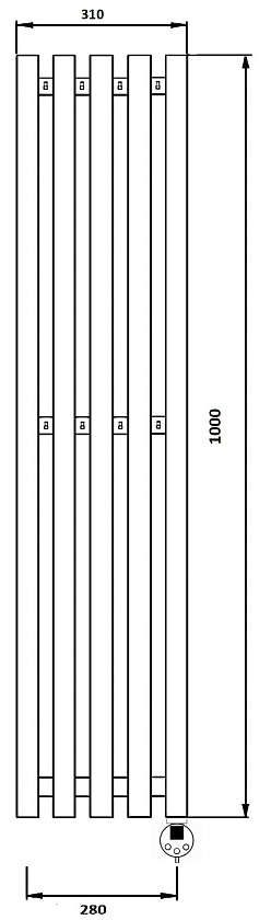 Полотенцесушитель электрический Secado Бергамо 3К 150x14