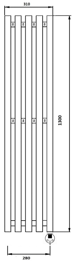 Полотенцесушитель электрический Secado Бергамо 3К 200x14