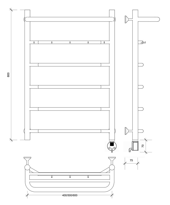 Полотенцесушитель водяной Secado Агата 1 60x40