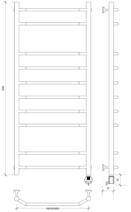 Полотенцесушитель водяной Secado Агата 1 К 60x40