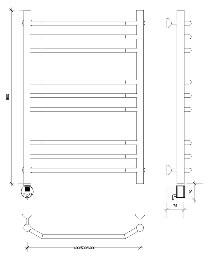 Полотенцесушитель водяной Secado Агата 1 КСП 60x40