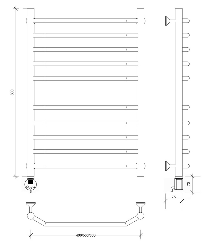 Полотенцесушитель водяной Secado Агата 1 СП 120x60