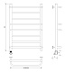 Полотенцесушитель водяной Secado Агата 2 60x60 - изображение 2