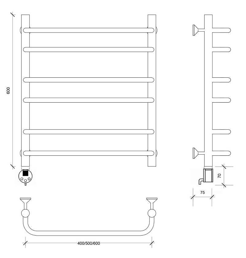Полотенцесушитель водяной Secado Корато 3 60x40