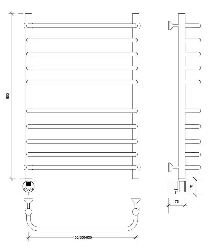 Полотенцесушитель водяной Secado Корсико 1 60x50