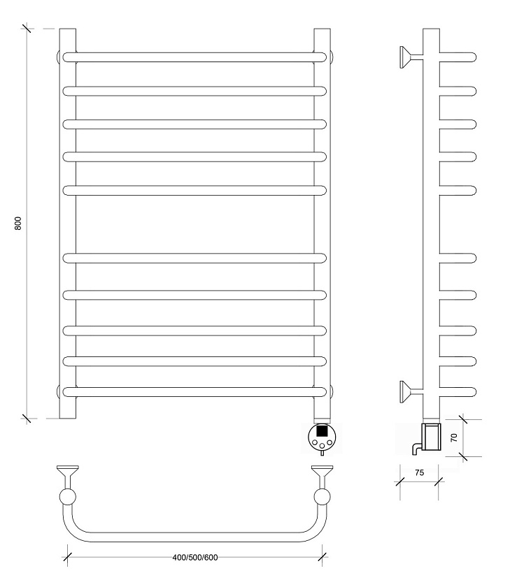 Полотенцесушитель водяной Secado Корсико 1 60x50