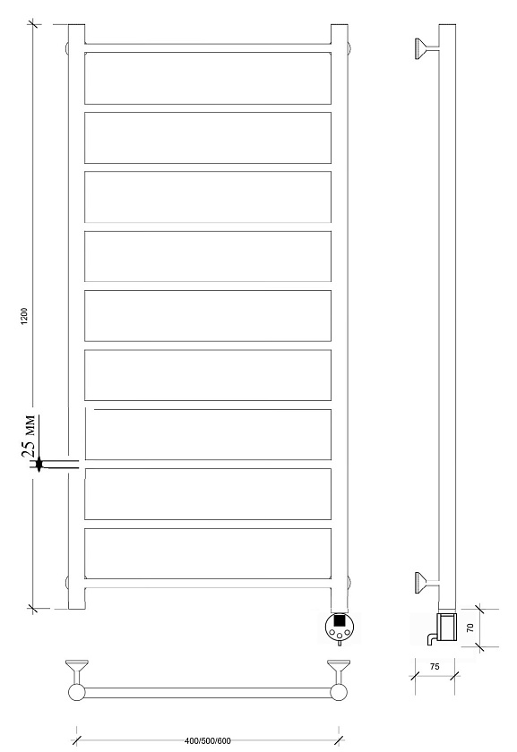 Полотенцесушитель водяной Secado Мирано 60x50