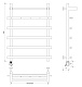 Полотенцесушитель электрический Secado Понтида 1 КСП 80x70, графит, 4673739280003, подключение слева - изображение 6