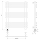 Полотенцесушитель электрический Secado Понтида плюс 80x70, графит, 4673739282342, подключение слева - изображение 6