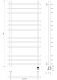 Полотенцесушитель электрический Secado Турин плюс 120x40, графит, 4673739291627, подключение слева - изображение 6
