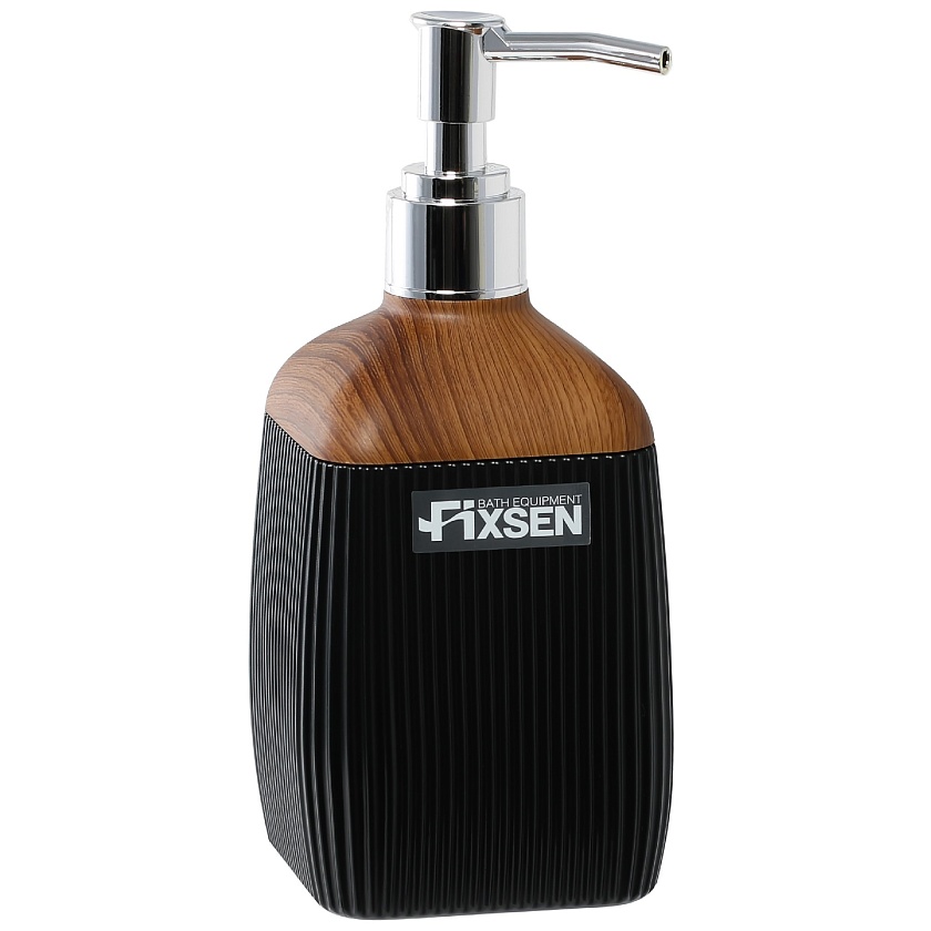 Дозатор для ванной Fixsen Black wood, черный/коричневый, FX-401-1