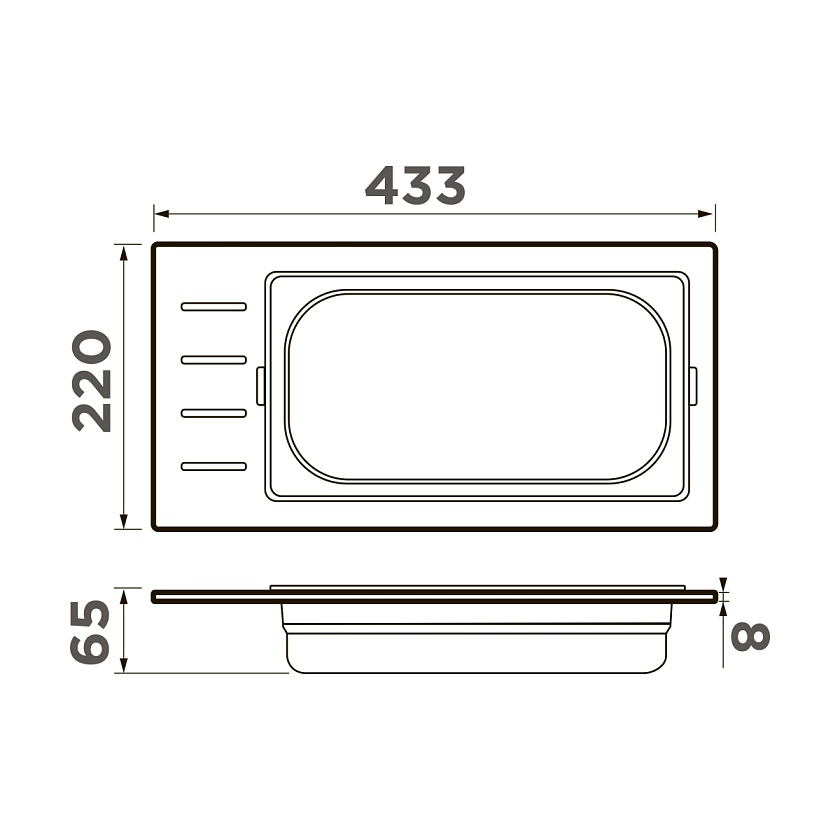 Встраиваемый контейнер Omoikiri DC-01-1 4999039 светлое золото