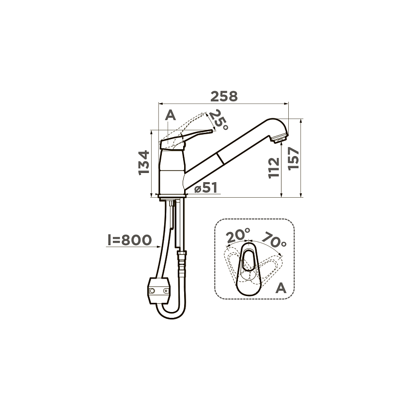 Кухонный смеситель Omoikiri Tateyama-S 4994115, хром