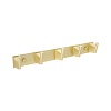 Планка с крючками для полотенец Fixsen Trend Gold, матовое золото, FX-99005-5