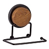 Держатель для туалетной бумаги Fixsen Magic Wood, черный/коричневый, FX-46010B