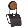 Держатель для туалетной бумаги Fixsen Magic Wood, черный/коричневый, FX-46010