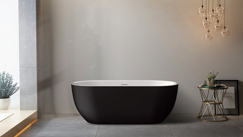 Ванна BelBagno, 150x80, черный матовый, BB70-1500-800-W/NM