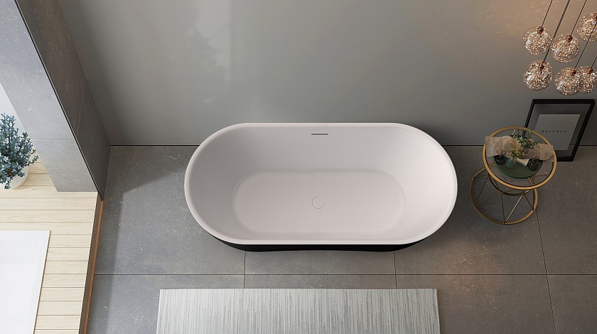 Ванна BelBagno, 170x80, черный матовый, BB70-1700-800-W/NM