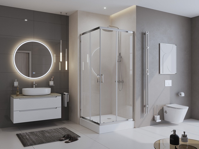 Душевой поддон BelBagno, 80x80, TRAY-BB-A-80-15-W