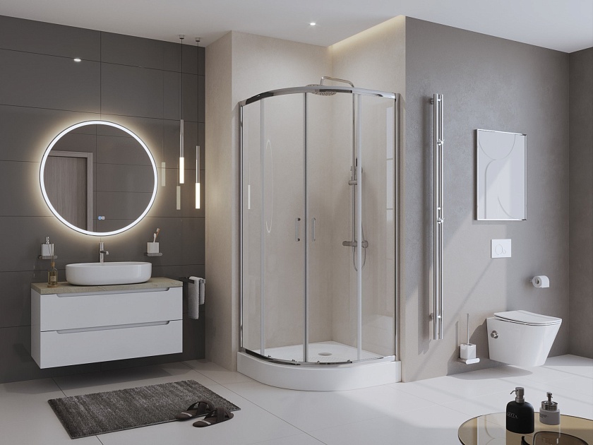 Душевой поддон BelBagno, 80x80, TRAY-BB-R-80-550-15-W