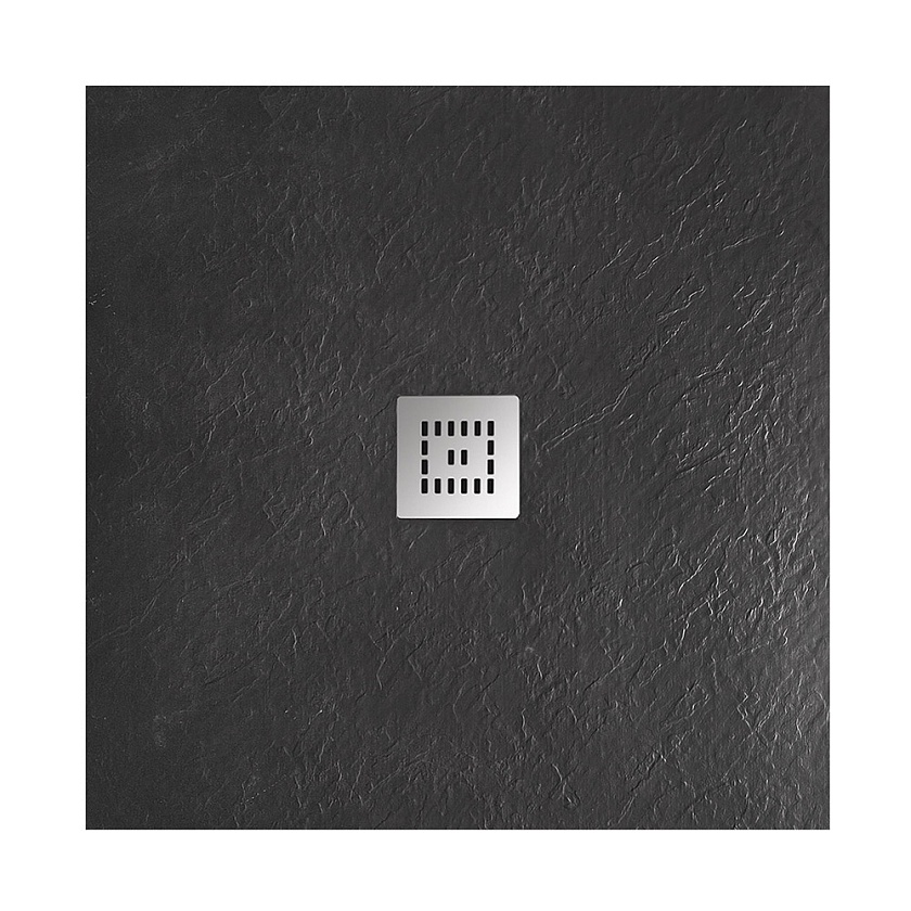 Душевой поддон BelBagno UNO, 90x90, черный матовый, TRAY-MR-UNO-A-90-35-NERO-CR