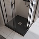 Душевой поддон BelBagno UNO, 90x90, черный матовый, TRAY-MR-UNO-A-90-35-NERO-CR - изображение 5