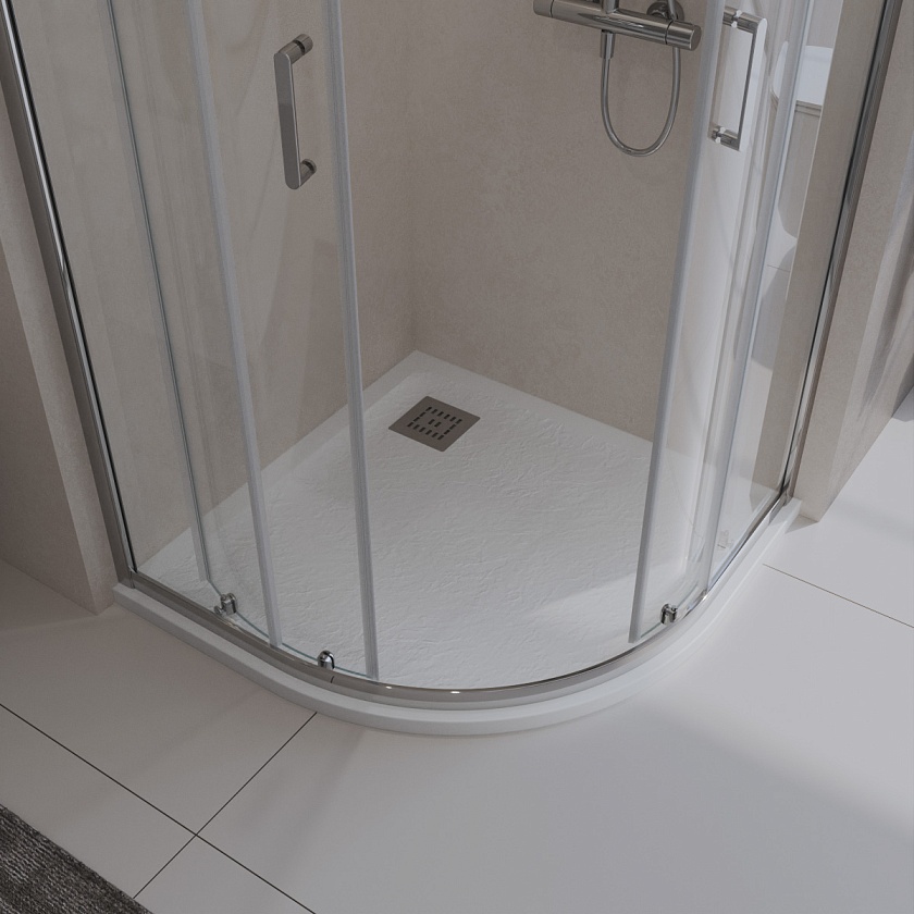 Душевой поддон BelBagno UNO, 80x80, белый матовый, TRAY-MR-UNO-R-80-550-35-W-CR