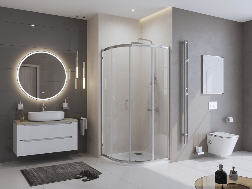 Душевой поддон BelBagno UNO, 80x80, белый матовый, TRAY-MR-UNO-R-80-550-35-W-CR