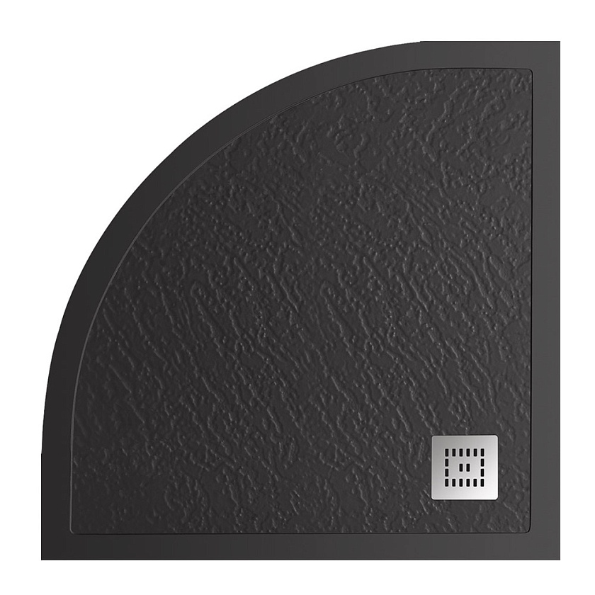 Душевой поддон BelBagno UNO, 90x90, черный матовый, TRAY-MR-UNO-R-90-550-35-NERO-CR
