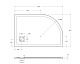Душевой поддон BelBagno UNO, 120x80, R, TRAY-MR-UNO-RH-120/80-550-35-W-R-CR - изображение 7