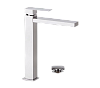 Высокий смеситель для раковины Remer Rubinetterie Q-Design, хром, QD10LXL